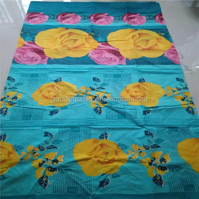 100% polyester flower design bed sheet fabric microfiber fabric 3d of bedsheet