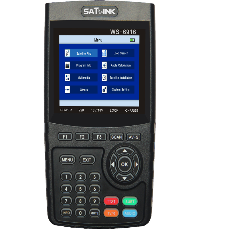 Оригинальный DVB-S2 Satlink WS-6916 Satlink WS-6908 3,5 "DVB-S FTA Цифровой спутниковый finder метр спутниковый искатель ws 6908 satlink ws6916