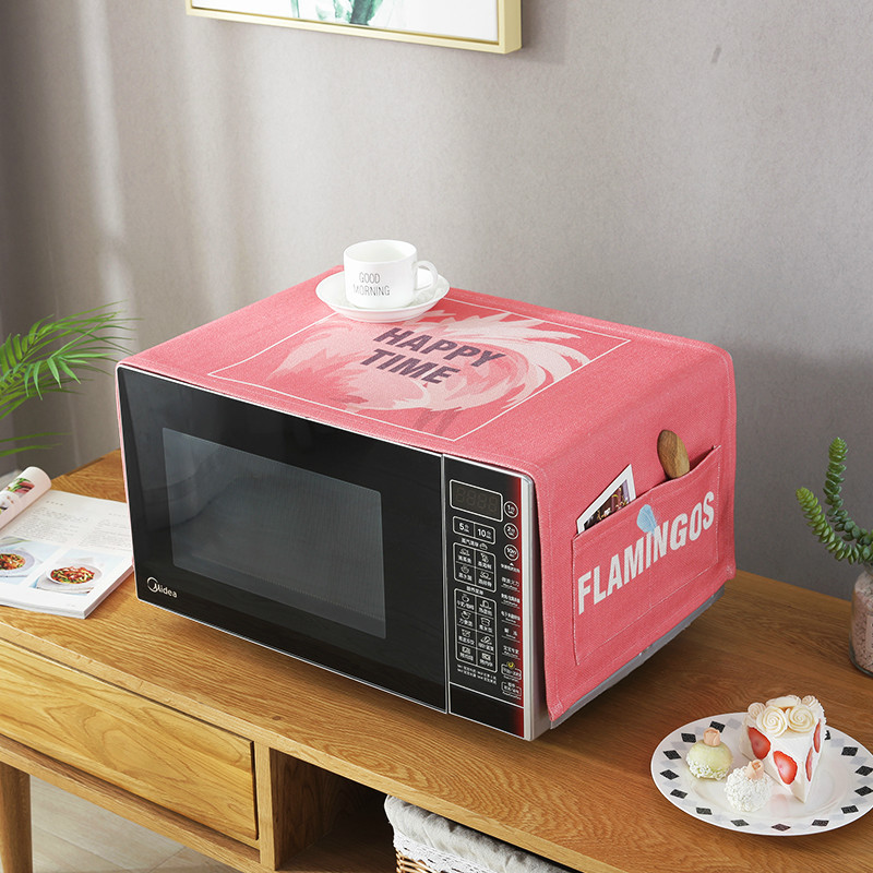Latest design custom printed waterproof flamingo microwave cover fo kitchen