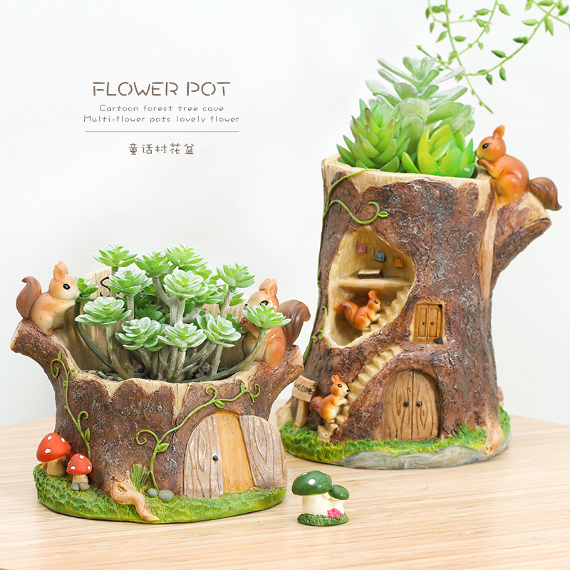 Лидер продаж Roogo, каучуковый цветочный горшок, сказочный сад