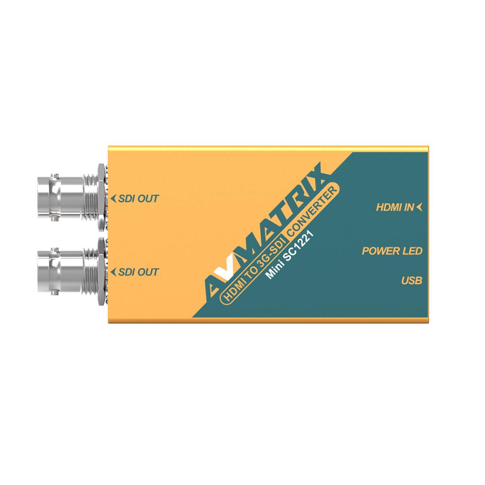 Бесплатная доставка Avmatrix Mini SC1221 HDMI в SDI Мини-преобразователь видеосигнала