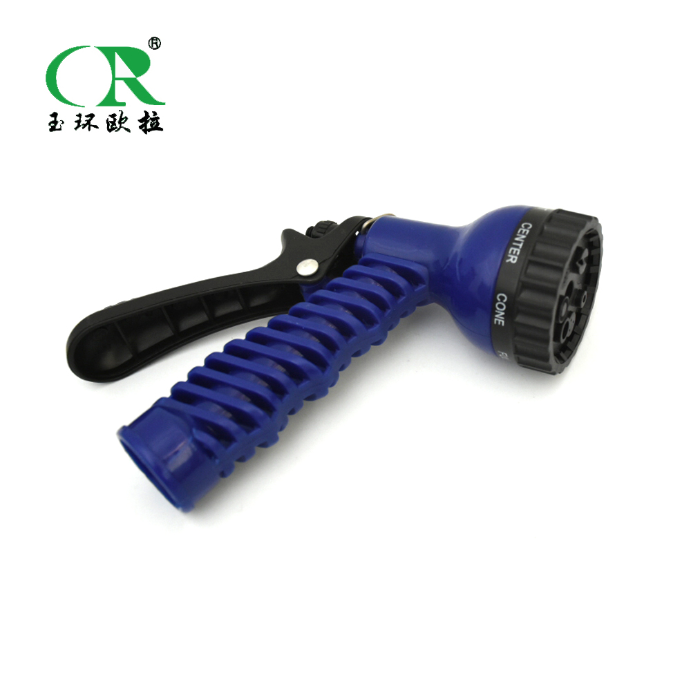 Factory customized 7 patterns spray plastic ABS water gun high pressure water gun for garden use