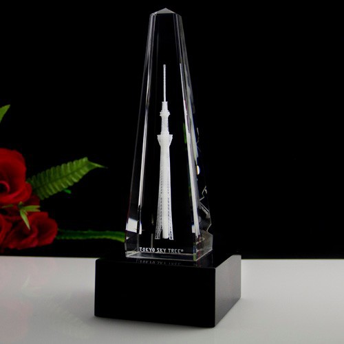 Пользовательский 3d лазерный хрустальный трофей башня Burj Дубай башня со светодиодной подсветкой для хрустального сувенира