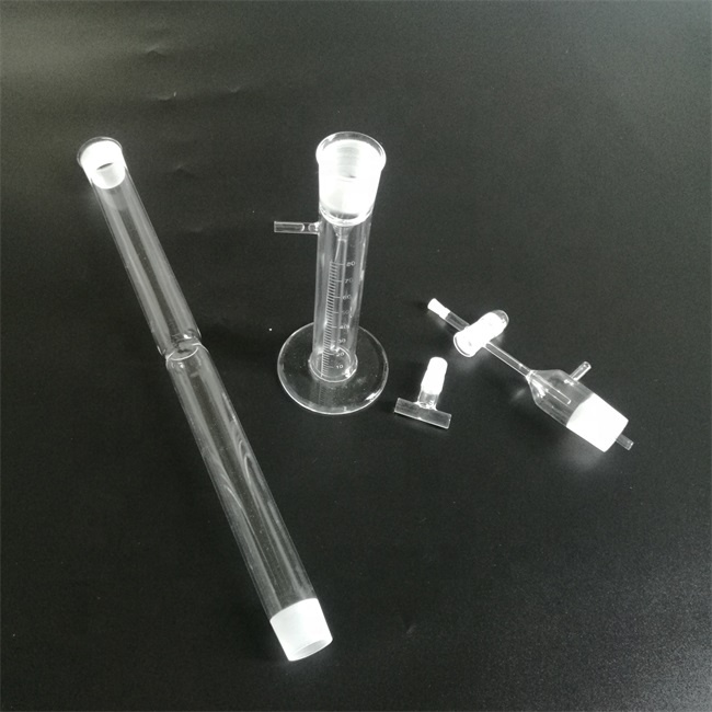 Hot Sale Gas Frosted Glass Valve According to Drawing Quartz Reactor Tube