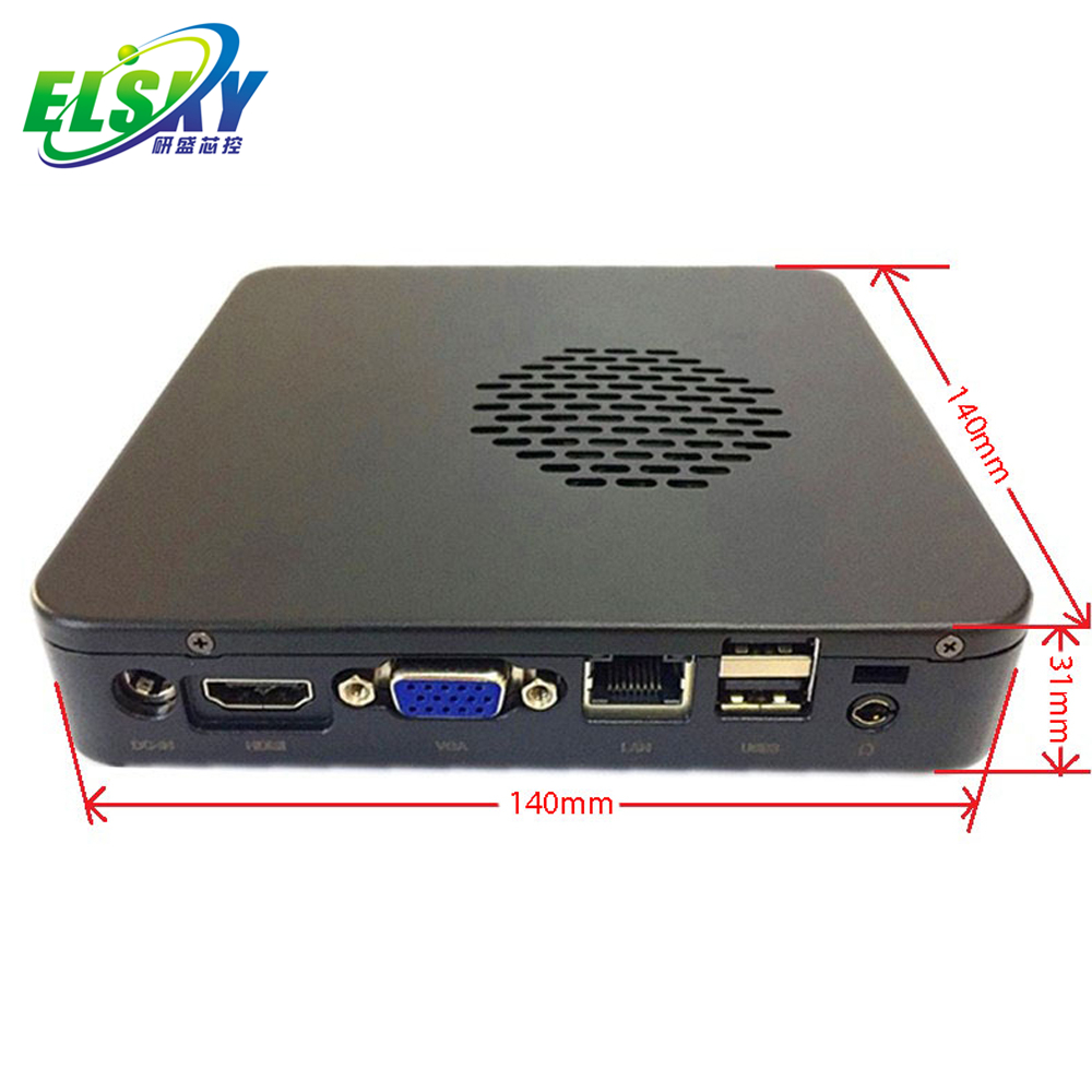 Недорогой производитель ELSKY Intel Celeron 1037U Dual Core 1,8G тонкий NANO PC X86 с Wi-Fi и 1080P DDR3 SATA MSATA VGA