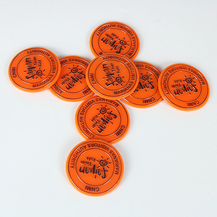 New product custom design plastic colorful game token coin