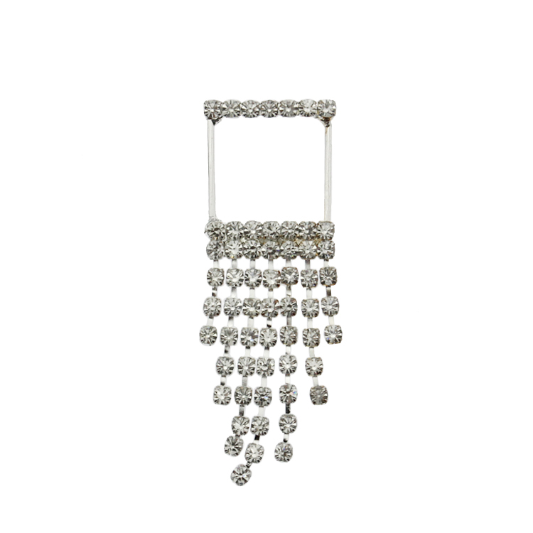 Прозрачный Кристалл Rhinestone металла кисточкой пряжки для обувь девочек для женщин Свадебные