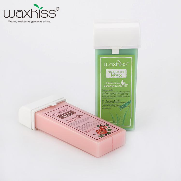 Waxkiss Горячая продажа на заказ более чем 15-летний опыт ароматы картридж воск для женщины/человек средства ухода за кожей ног удаление волос 100g бледно-лиловый картридж