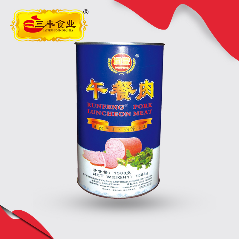 Консервированное мясо Run feng 1588 г, консервированное блюдо из свинины