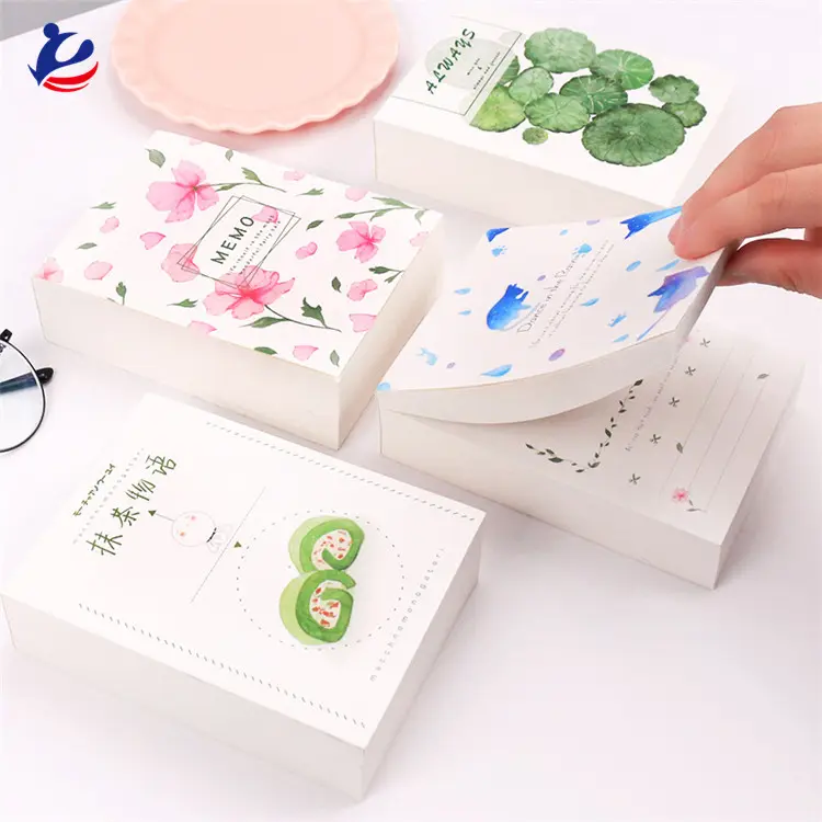 Promotional Logo Custom Printed Memo Pad Notepad Writing Tablet Custom Sticky Notes With Logo