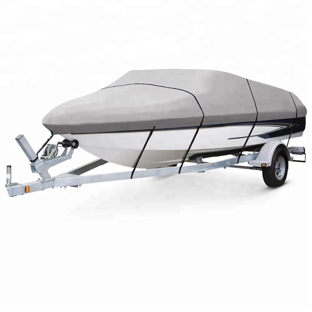 Сверхмощный 600D морской ранг полиэстер холст Trailerable водонепроницаемый чехол для лодки v-корпус лодки подходит длина 14 '-16'
