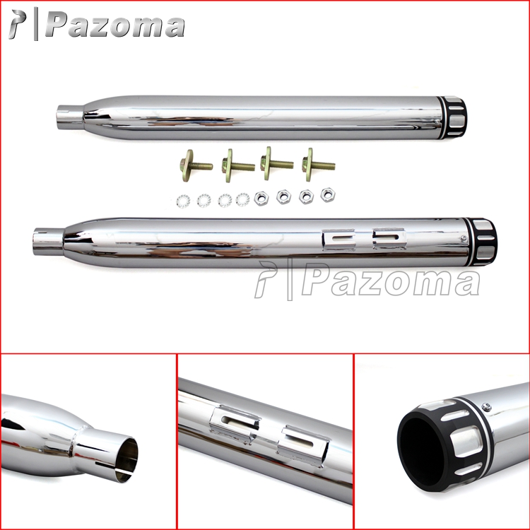 Заводская цена Pazoma хром черный мяч фрезерованный наконечник 3,5 ''слипоны глушители выхлопная труба для 1995-2016 Harley Touring