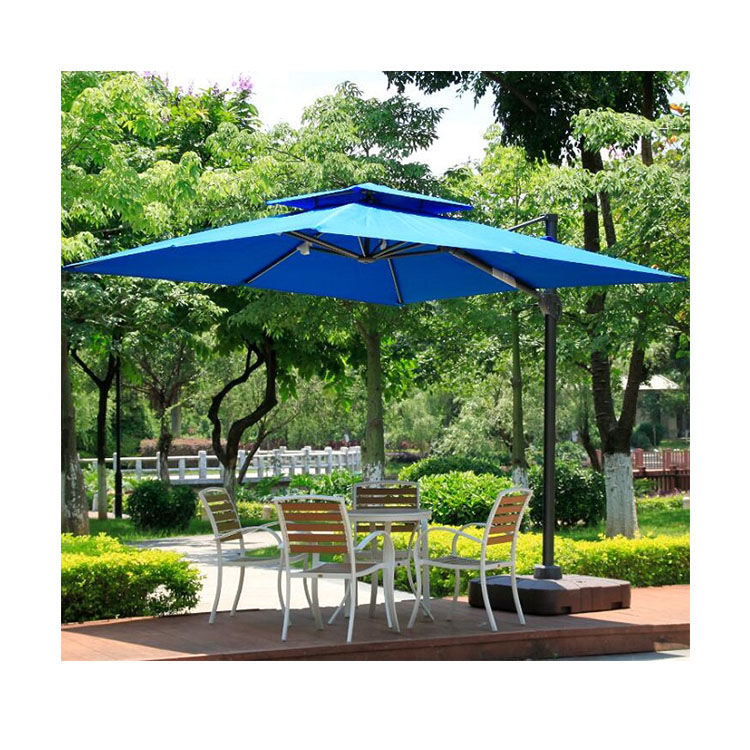 3*3 Aluminium Alloy Pole Outdoor Side Post Restaurant Roman Umbrella