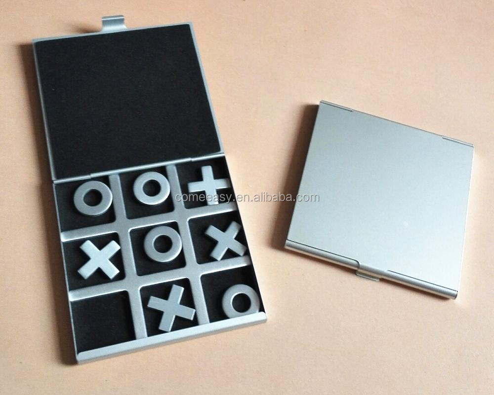 Tic Tac мысок игра XO игры нулевые и кресты доска алюминиевый складной Рождественский подарок
