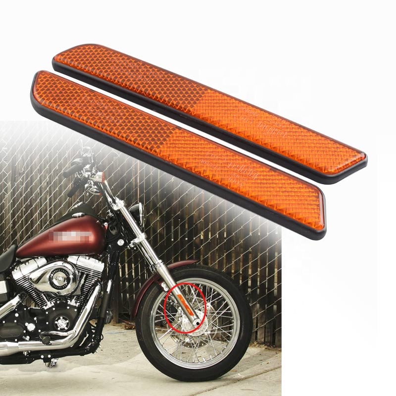 Оранжевый спереди вилы ноги отражатели подходит для Harley Нижняя нога ползунки Dyna супер Glide FXD
