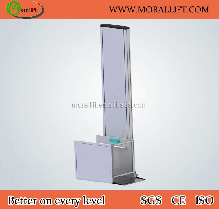 Vertical hydraulic wheelchair lift for disabled