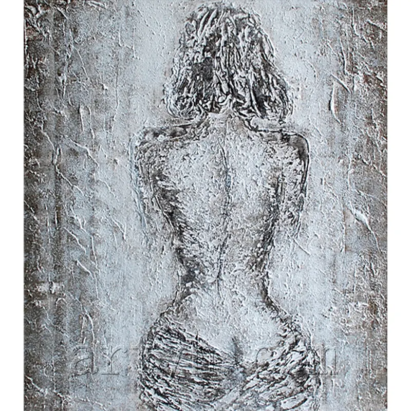 Newest Handmade Woman Back Nude Modern Art Canvas For Decor