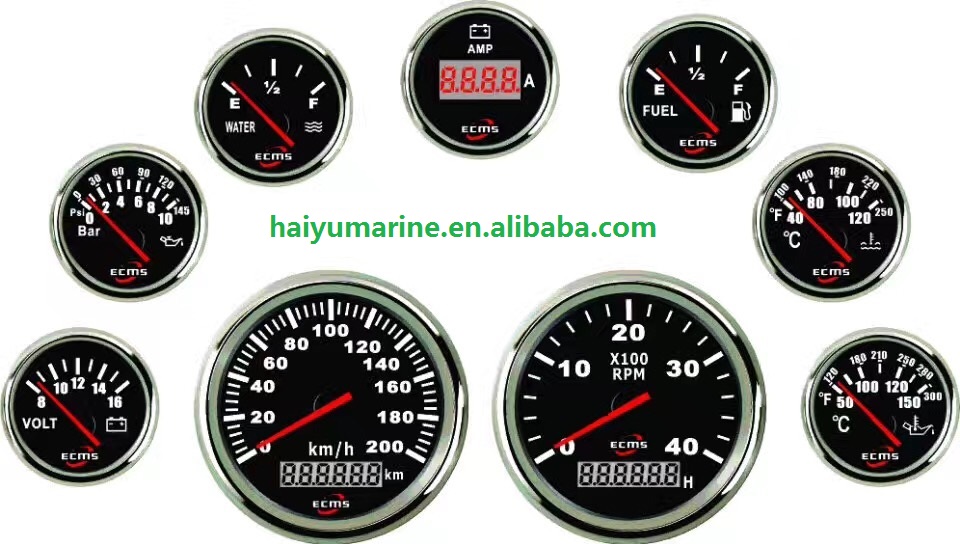 85mm 120KMH 200KMH Boat Marine GPS Speedometer