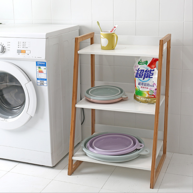 Creative folding wash basin plastic basin hung thick washbasin household folding washtub