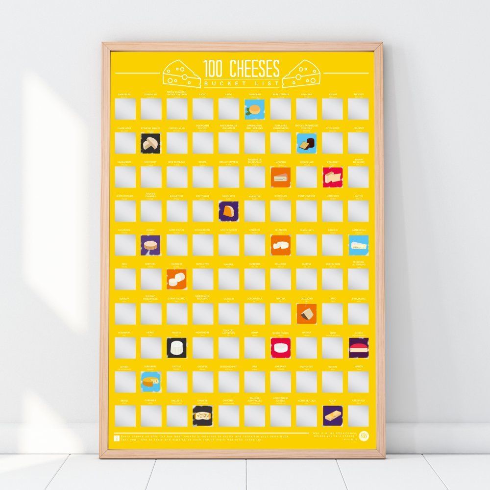 Custom 100 Things to Do Bucket List Scratch Off Poster