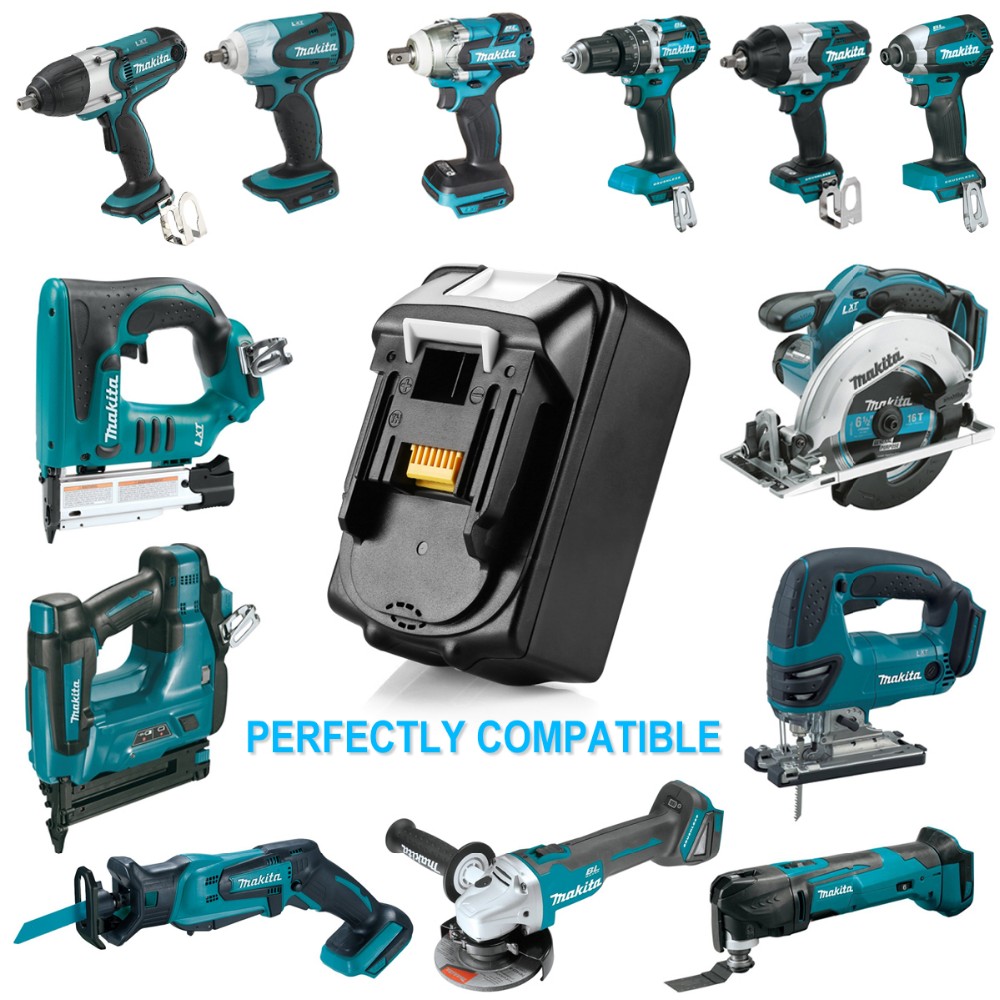 Для makita 18v беспроволочный сверлильный аккумулятор конвертер 6.0ah 14,4 v для makita bl1830 Совместимость инструменты 10,8 volte 6ah крепления аккумуляторной батареи для makita