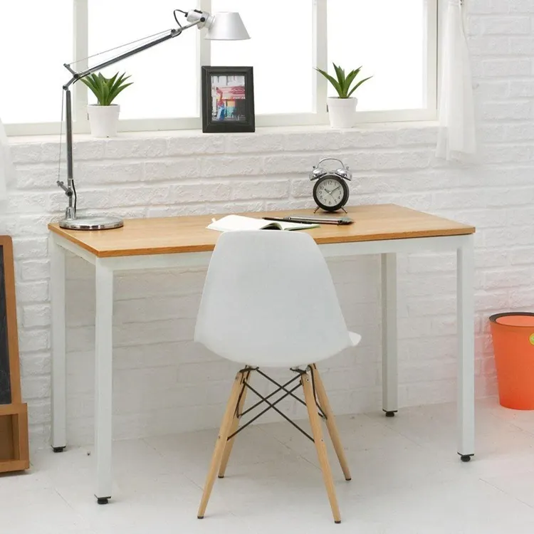 Metal Steel Modern Home Nordic Work Single White Modular Table Office Desk Wooden Computer Table Desk