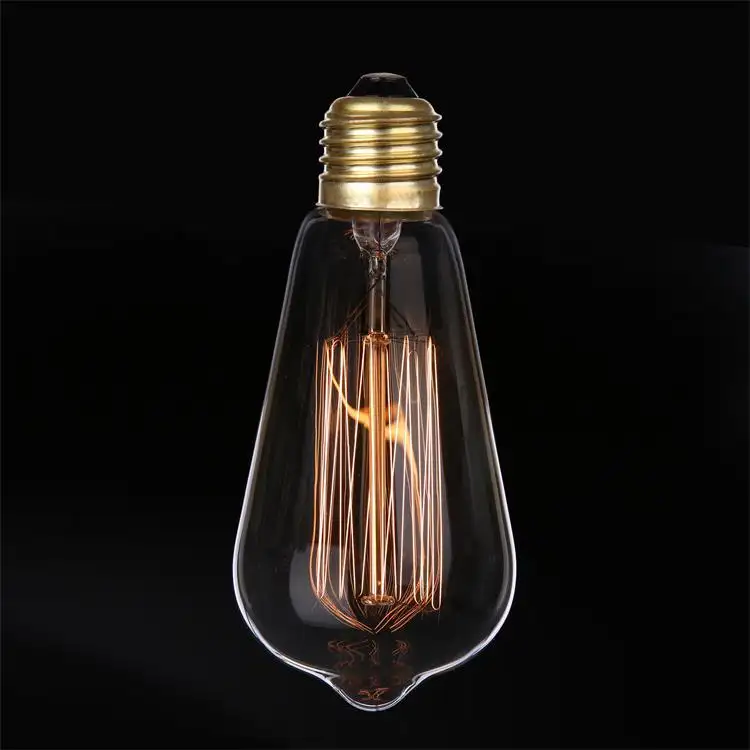 Chinese Manufacture Hot Selling E27 E26 40W 60W ST64 Vintage Light Edison Bulb