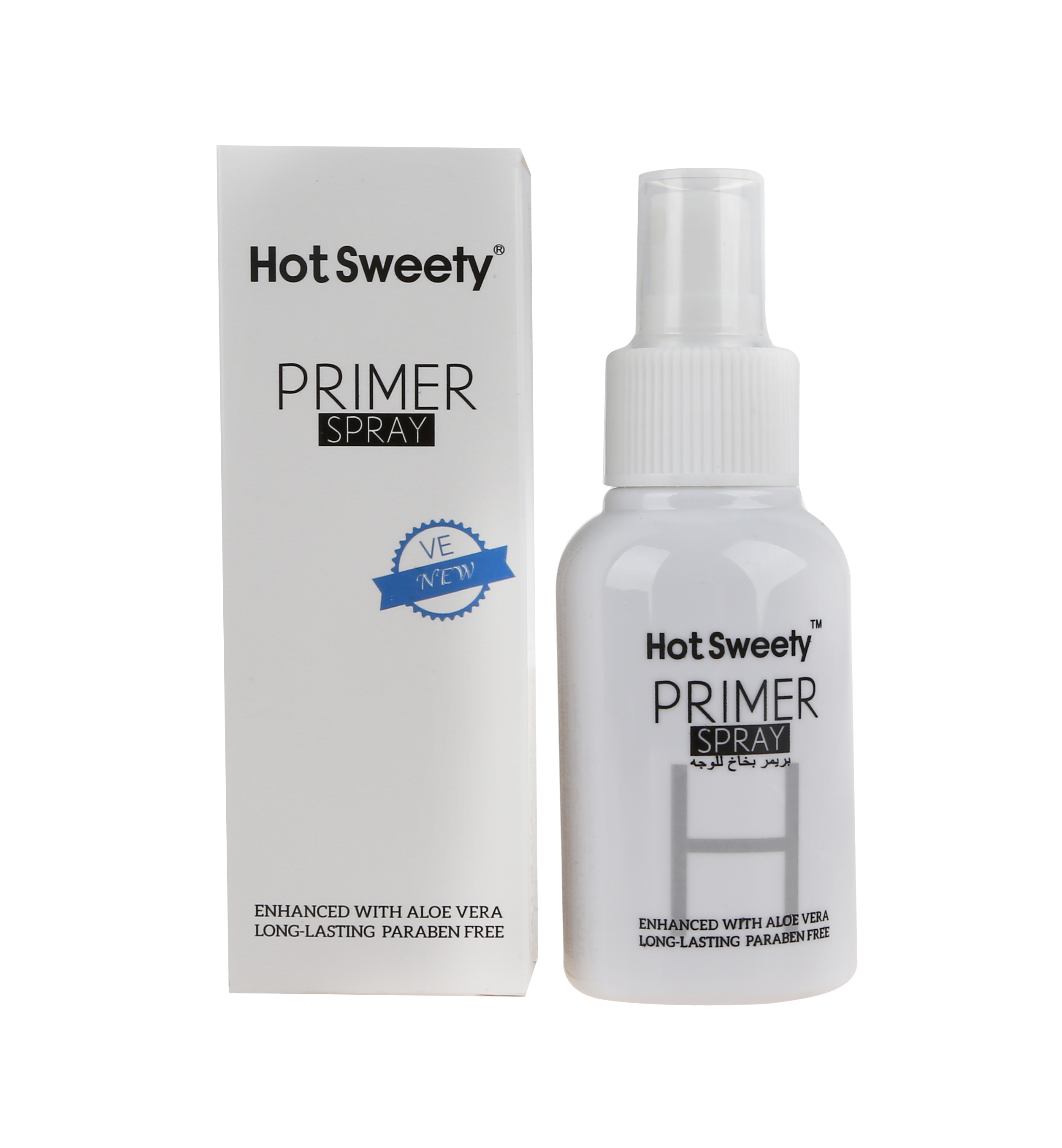 Stock ! 75ml white liquid enchanced face primer spray with aloe vera
