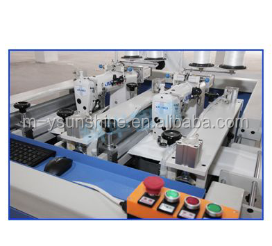 Double head mattress side border quilting machine, mattress sewing machine, mattress decorative machine