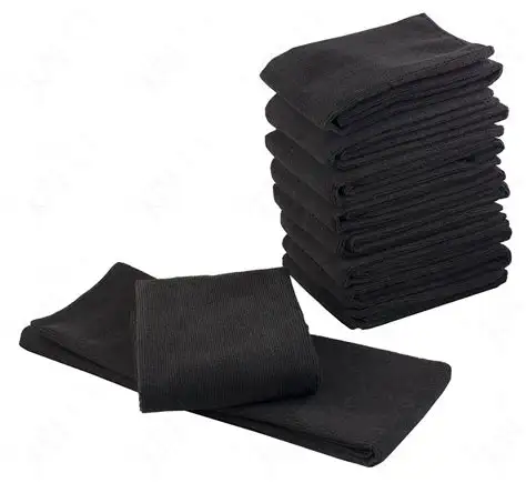 Wholesale black microfiber towels fabric in roll