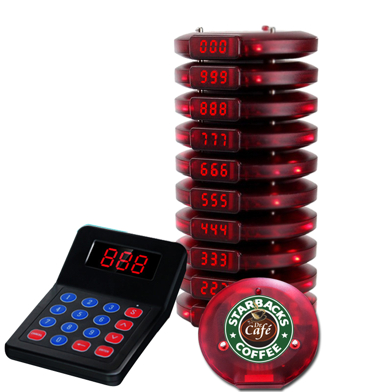 Artom electronic buzzer system Wireless queue management pager with waterproof logo for fast food restaurant coffee shop