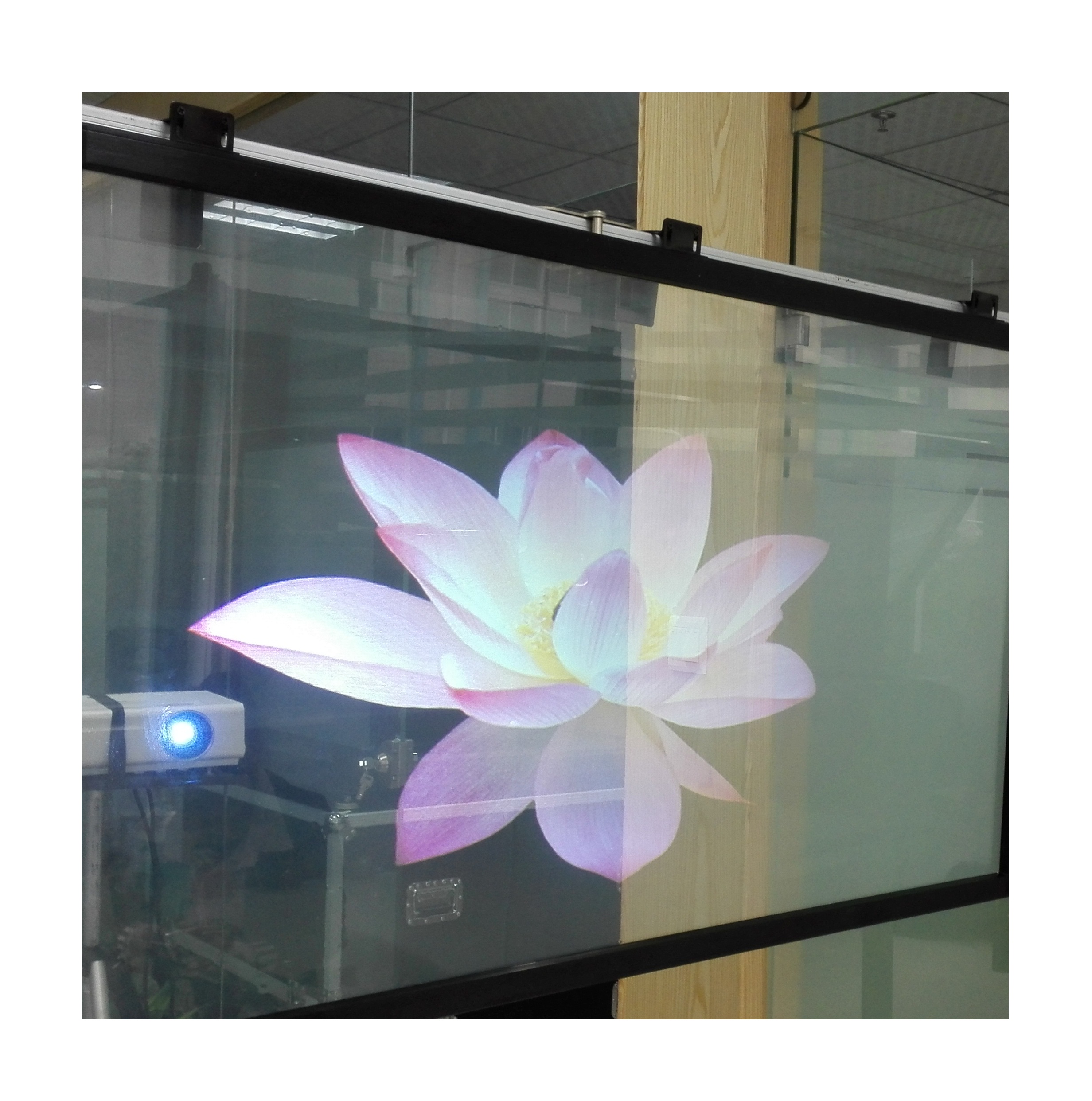 3D оконное стекло экран пленка голографические прозрачные задней проекции пленка