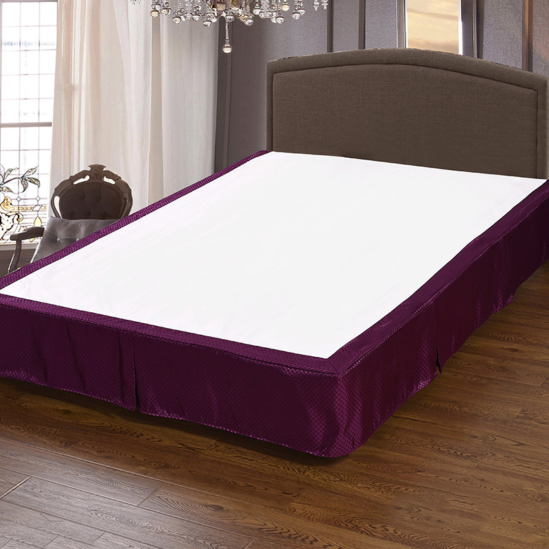 luxury double ruffled hotel bed skirt set fitted