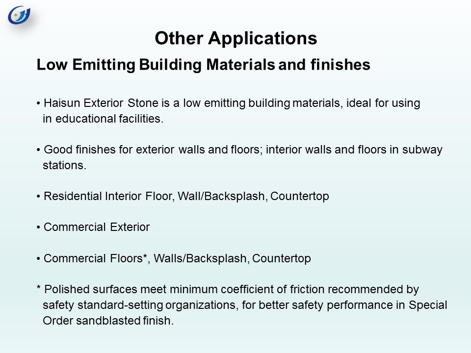 Other Applications of Haisun Exterior Stone Wall Cladding Floor Tile