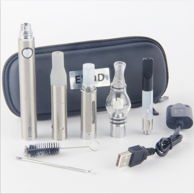Новый продукт evod 4 в 1 наборы Evod батарея с 4 атомайзерами evod испаритель pen