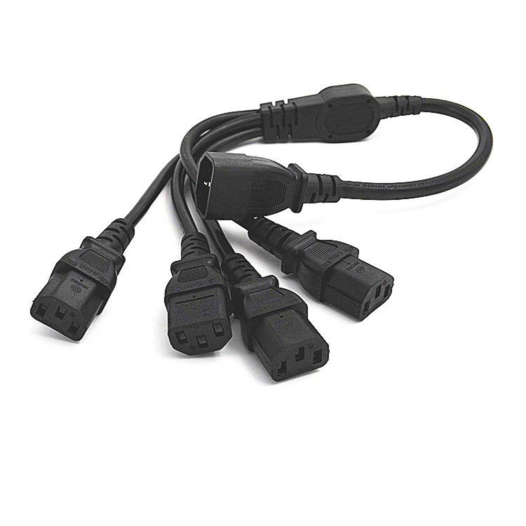 1 шт., высококачественный штекер IEC 320 C14 к разъему 4XC13, Y-образный сплиттер, шнур питания, C14 до 4 x C13, 250 В/10 А
