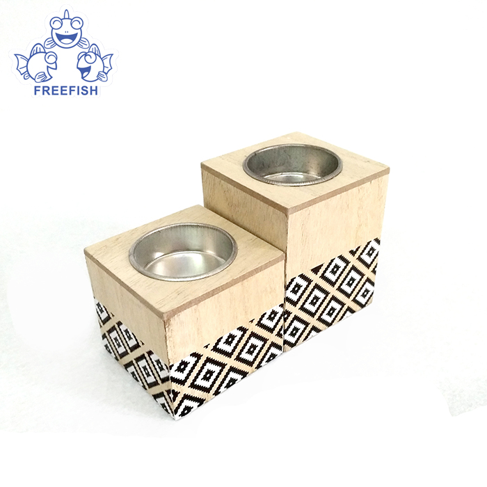 Набор из 2-х деревянный tealight подсвечник