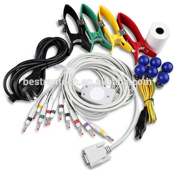 BT-ECG30A 3,5 ''цветной экран 150 цифровой ЭКГ записи 3 канала 3 свинца ЭКГ машина