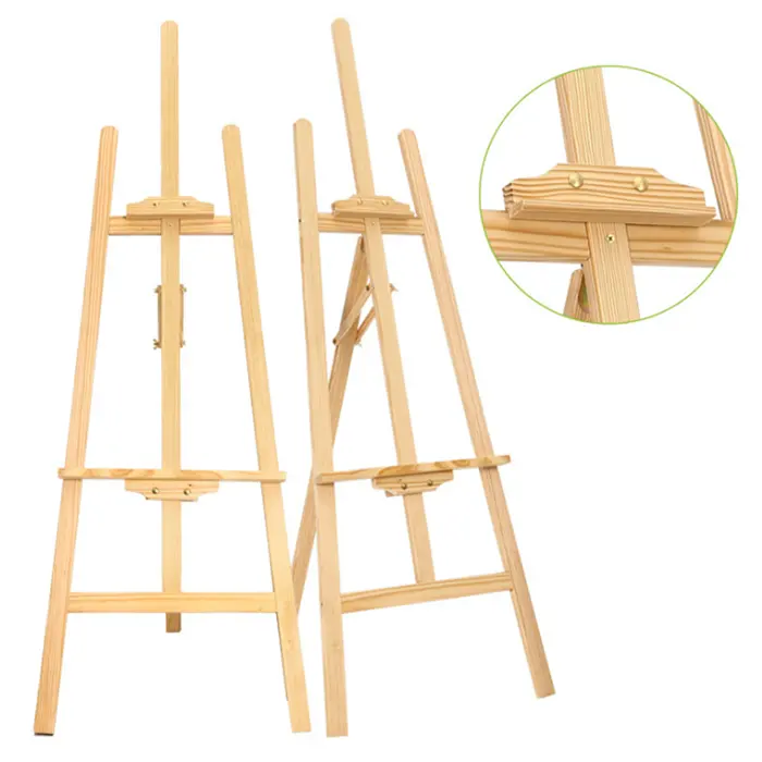 Pine wood easel 150cm for painting,display