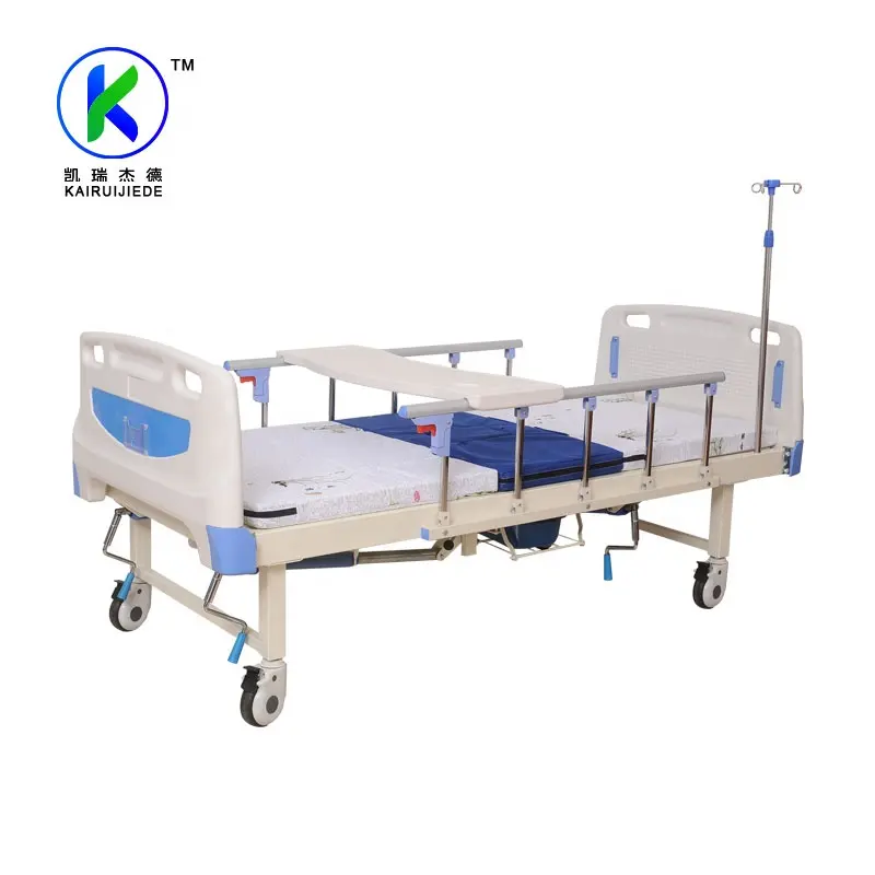 H-06 Home medical manual multi-function hospital nursing care bed with toilet