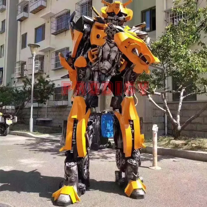 Attractive children hot sale robot model transformer coat /led robot costume for plaza for sale