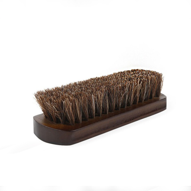 30 Years Professional manufacturer Horsehair Shoe Shine Brushes with Horse Hair Bristles