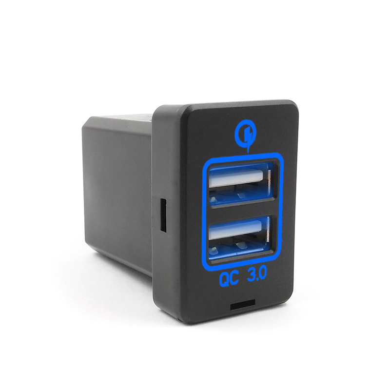 Быстрая зарядка с двойным портом QC3.0 USB Автомобильное зарядное устройство с разъем для автомобиля