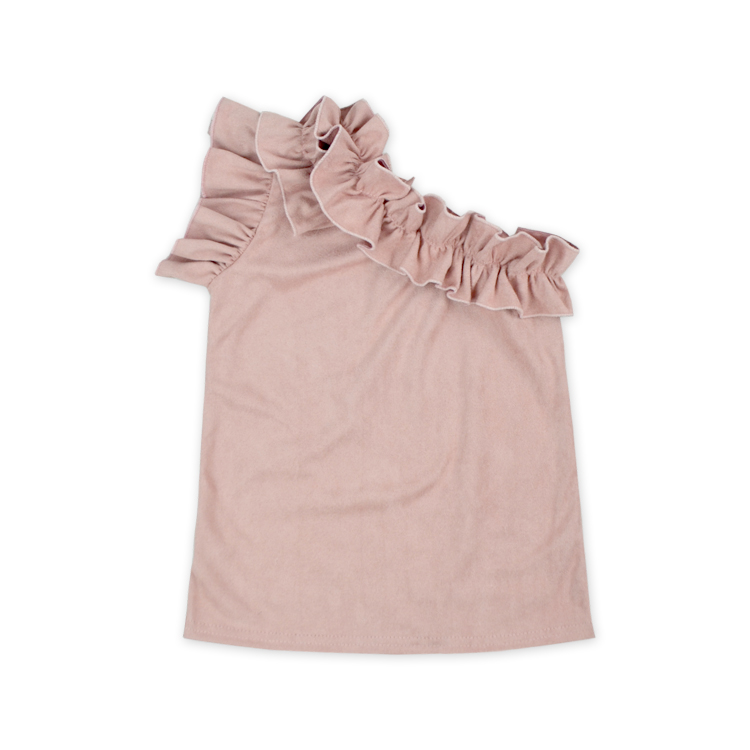 Off Shoulder Tops Summer Fashion Tees Ruffles Baby Shirts For Girls
