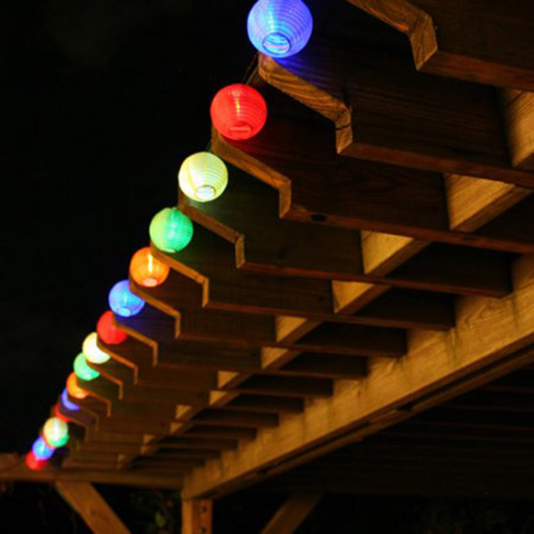 Outdoor Christmas Solar Led Decorative Hanging Lantern String Lights/Solar Les Chinese Style Lantern Lights