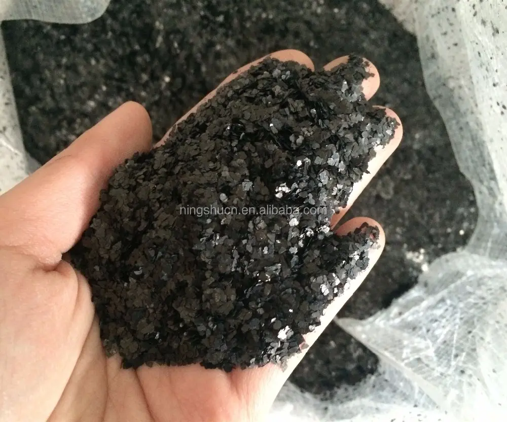 Black Colored Mica flakes for decoration and flooring system