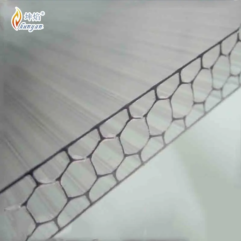 Best price 10mm hollow UV cover polycarbonate honeycomb sheet