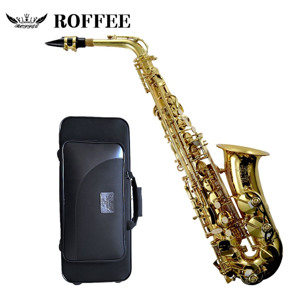 Саксофон ROFFEE M1 для начинающих и выступлений, альт-латунь, Eb-тон