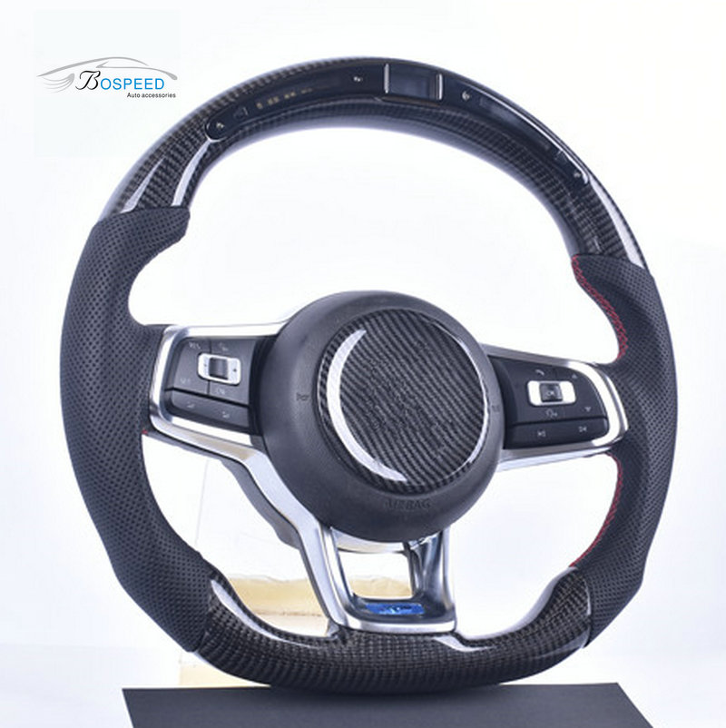 LED + углеродное волокно гоночный автомобиль Руль для гольфа 7R