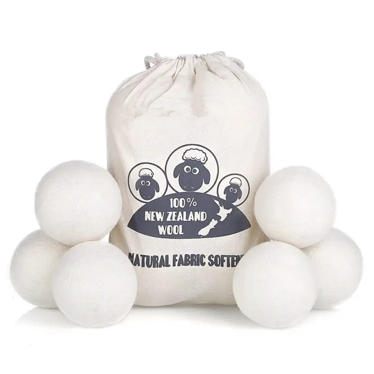 Fabric Softener 6 pack XL Reusable New Zealand Wool Laundry Dryer Ball